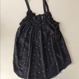 Rebecca Taylor Silk Gray Mirrored Top 2